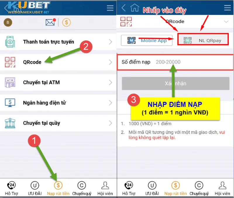 Phương thức tính phí và hạn mức giao dịch